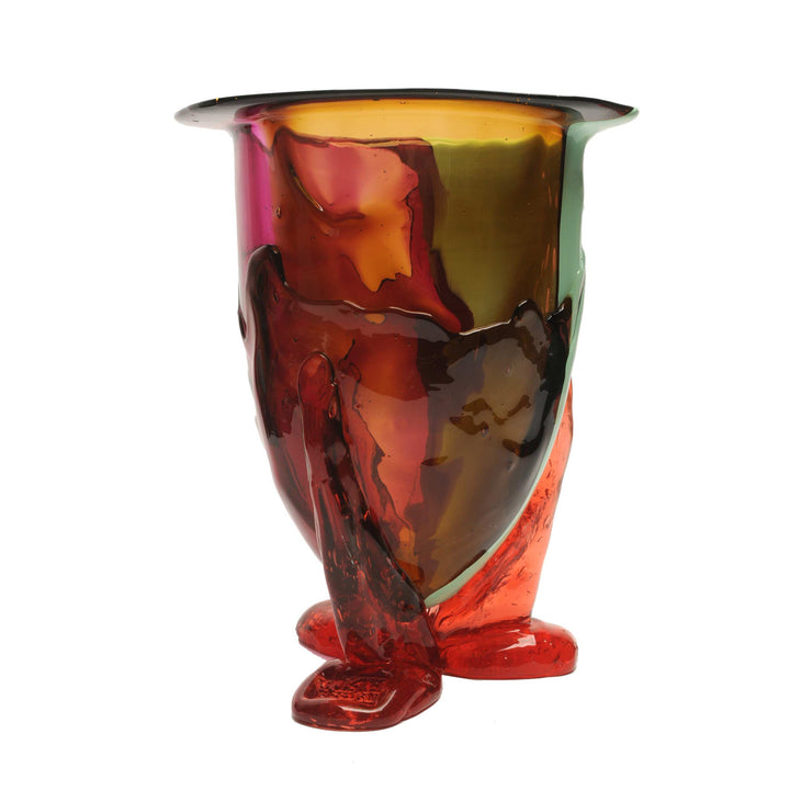 Resin Vase AMAZONIA Matt Mint, Clear Brown, Fuchsia and Pink by Gaetano Pesce for Fish Design 04