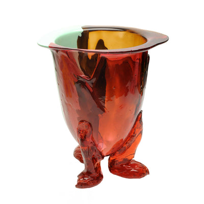 Resin Vase AMAZONIA Matt Mint, Clear Brown, Fuchsia and Pink by Gaetano Pesce for Fish Design 05
