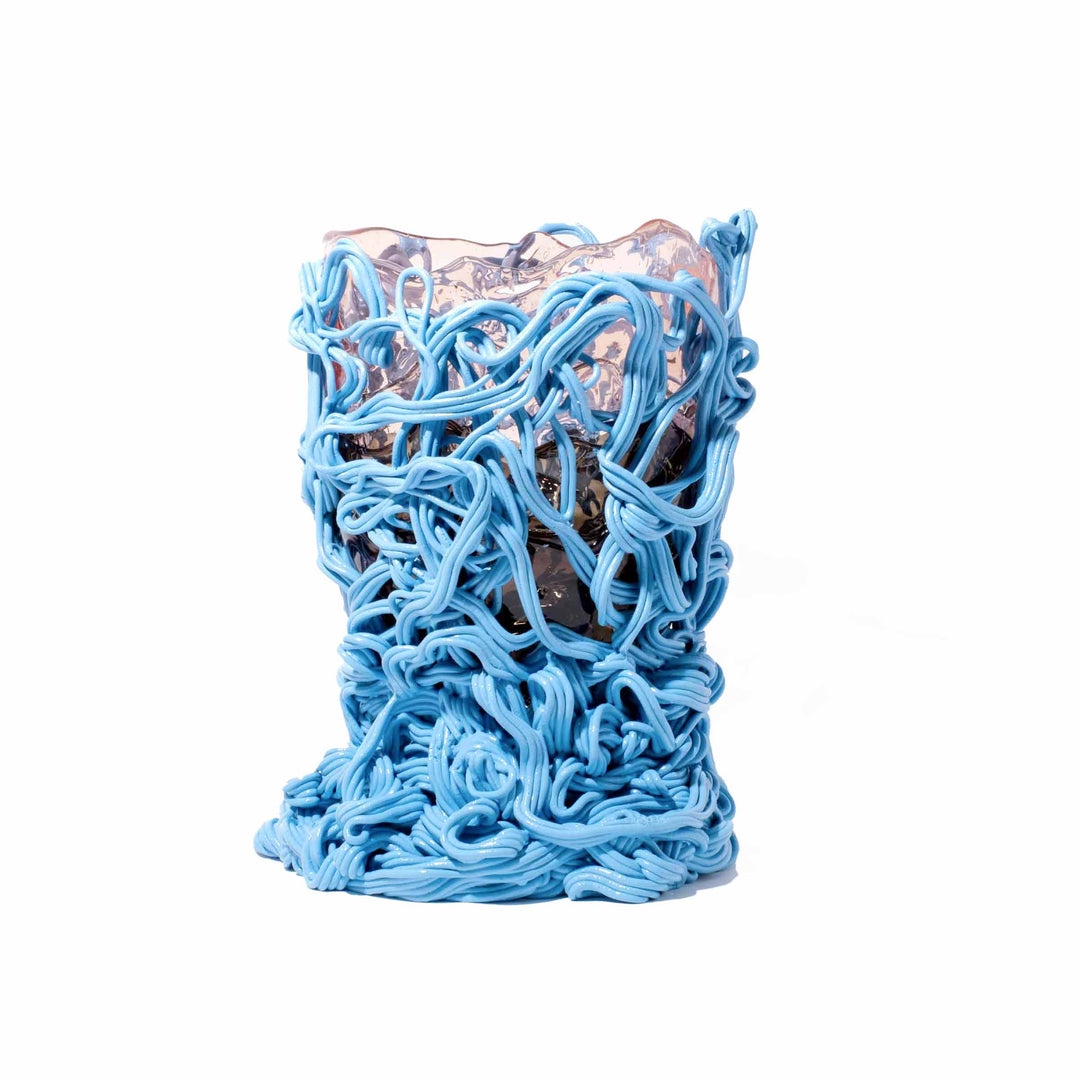 Resin Vase SPAGHETTI SPECIAL EXTRA COLOUR Light Blue by Gaetano Pesce for Fish Design 01