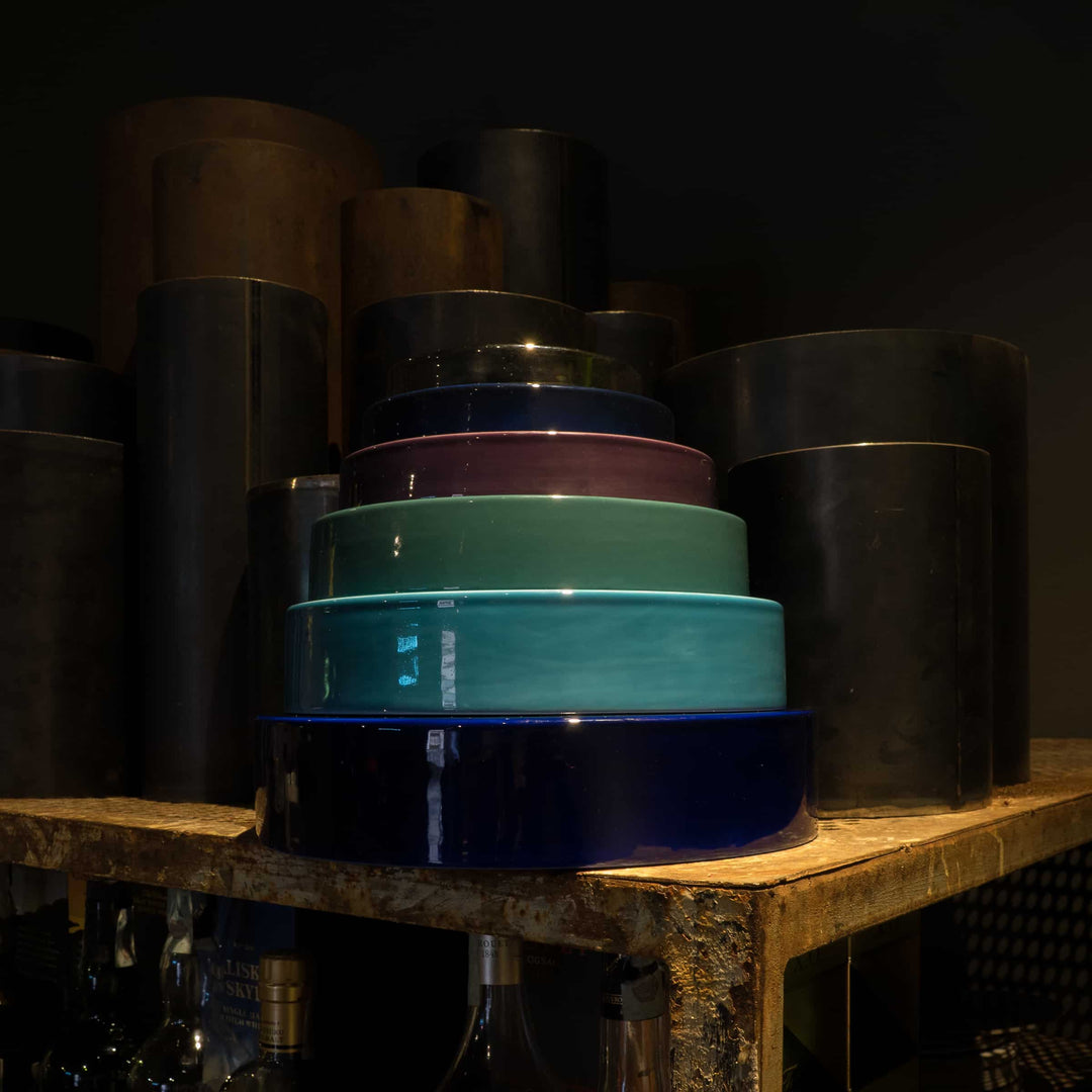 Keramische konzentrische Platten LA CERCHIA - NAVIGLI Set aus sechs von Germana Scapellato für Wtfb