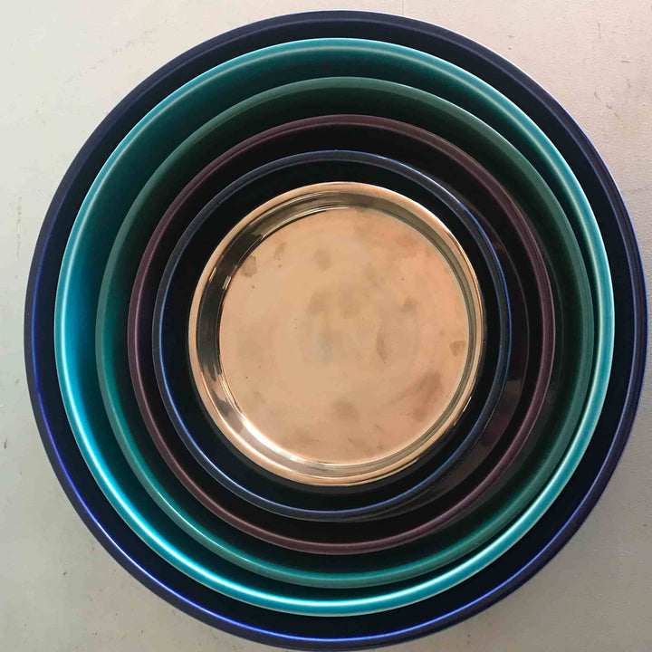 Keramische konzentrische Platten LA CERCHIA - NAVIGLI Set aus sechs von Germana Scapellato für Wtfb