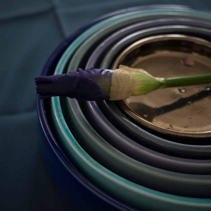 Keramische konzentrische Platten LA CERCHIA - NAVIGLI Set aus sechs von Germana Scapellato für Wtfb