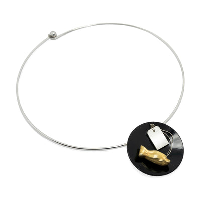 Silver Necklace PIATTO DEL SEME by Emilio Isgrò for BABS Art Gallery - Limited Edition 01