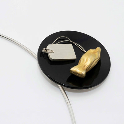 Silver Necklace PIATTO DEL SEME by Emilio Isgrò for BABS Art Gallery - Limited Edition 03