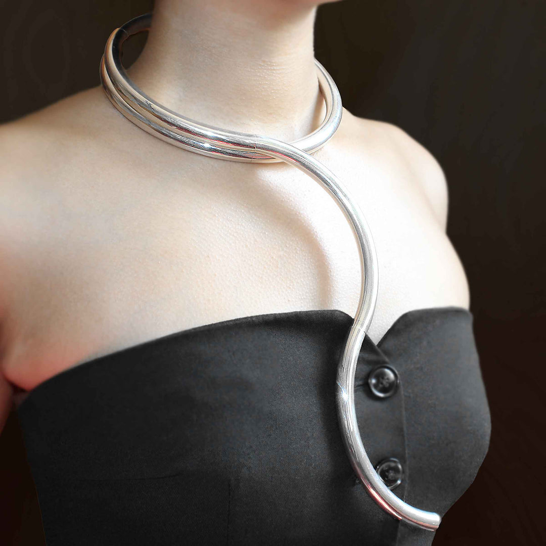 Silver Necklace SENZA FINE by Lella&Massimo Vignelli 06