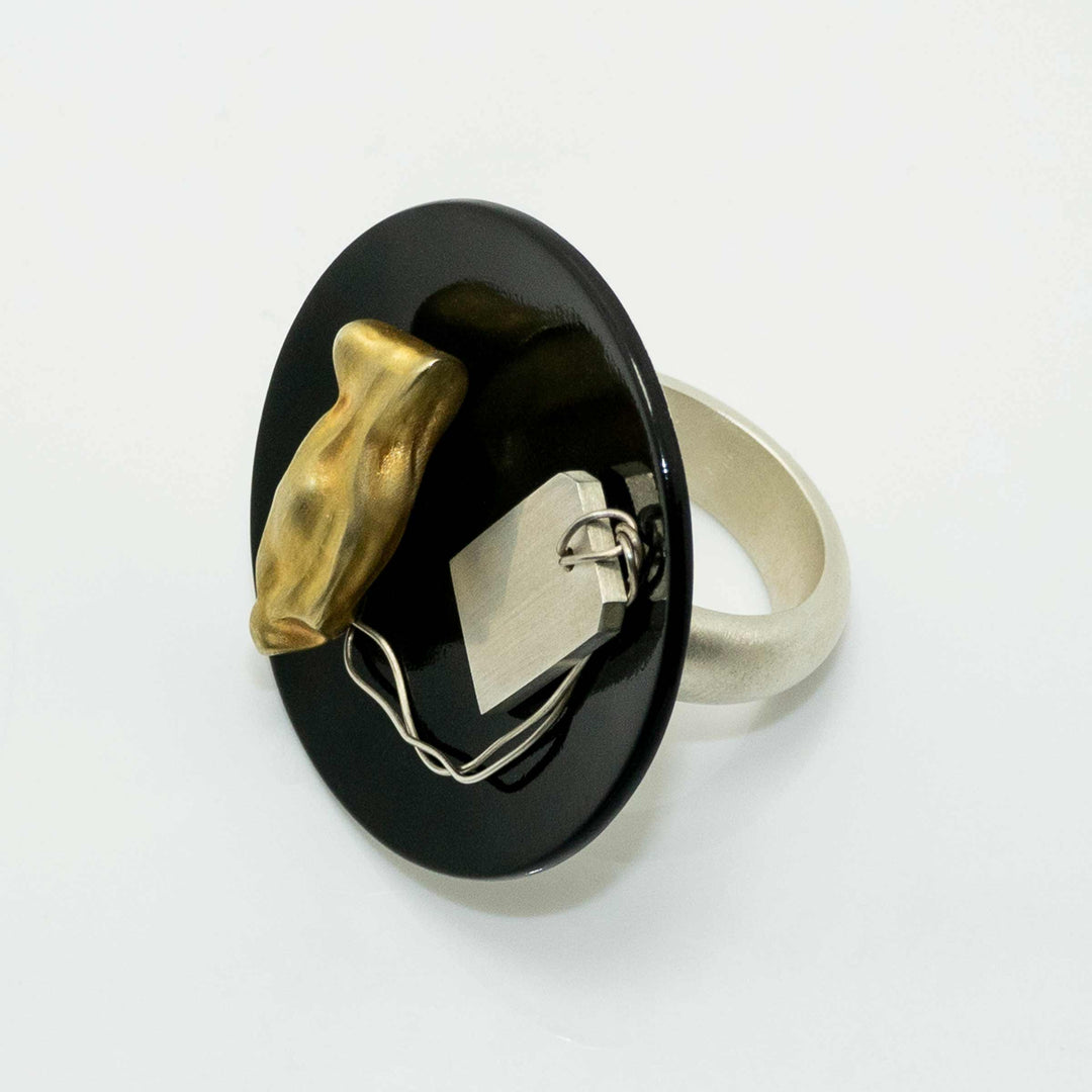 Silver Ring SEME SENZA NOME by Emilio Isgrò for BABS Art Gallery - Limited Edition 07