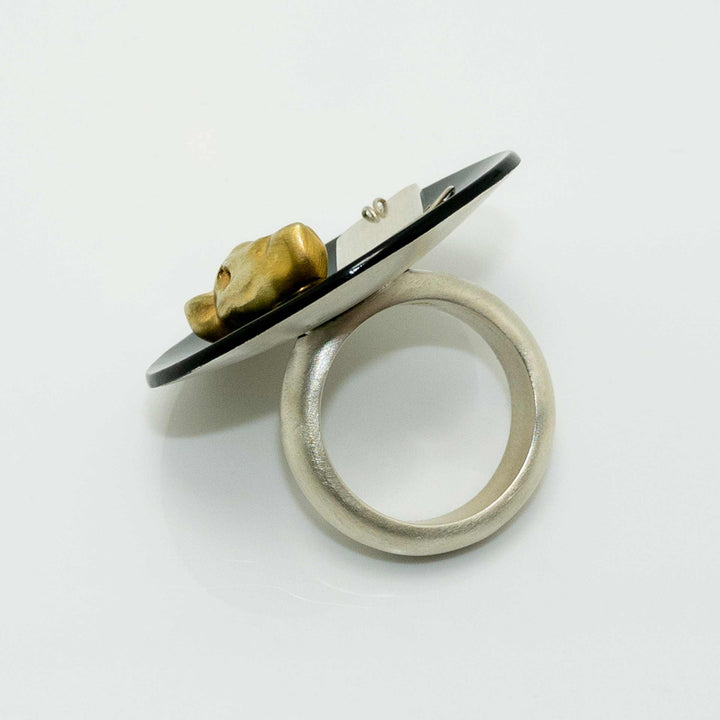Silver Ring SEME SENZA NOME by Emilio Isgrò for BABS Art Gallery - Limited Edition 06