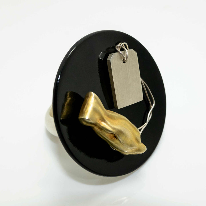 Silver Ring SEME SENZA NOME by Emilio Isgrò for BABS Art Gallery - Limited Edition 03