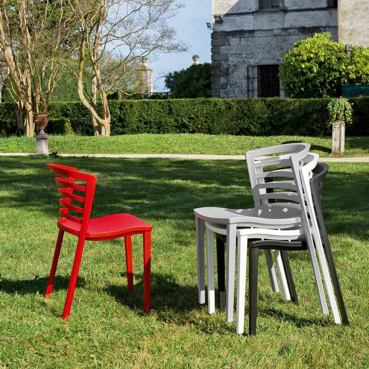Stackable Polypropylene Chair VENEZIA by Favaretto & Partners for