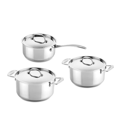 8 pcs cookware set Glamour Stone Stainless Steel - Glamour Stone