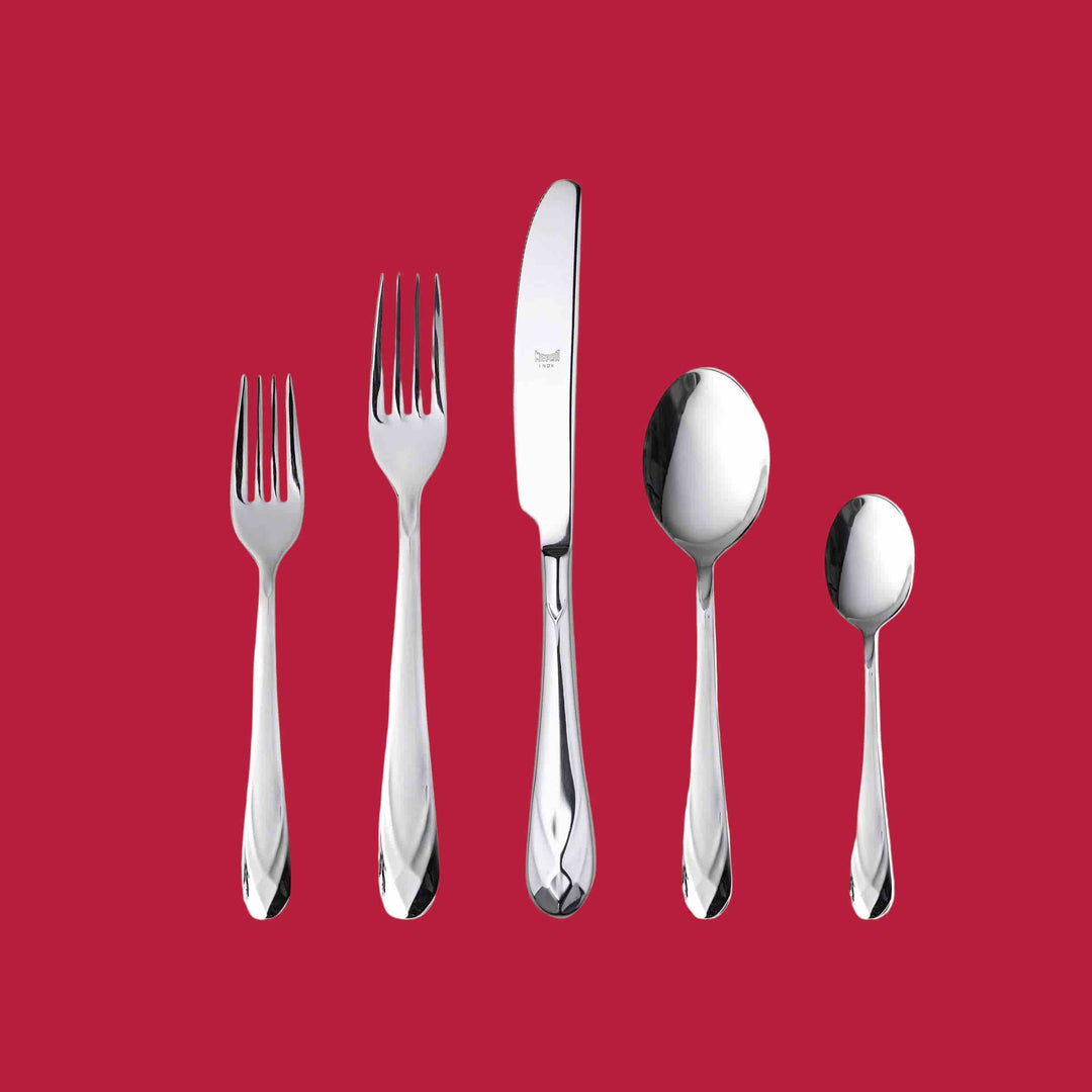 Stainless Steel Cutlery DIAMANTE Set of Twenty-Four by Mepra