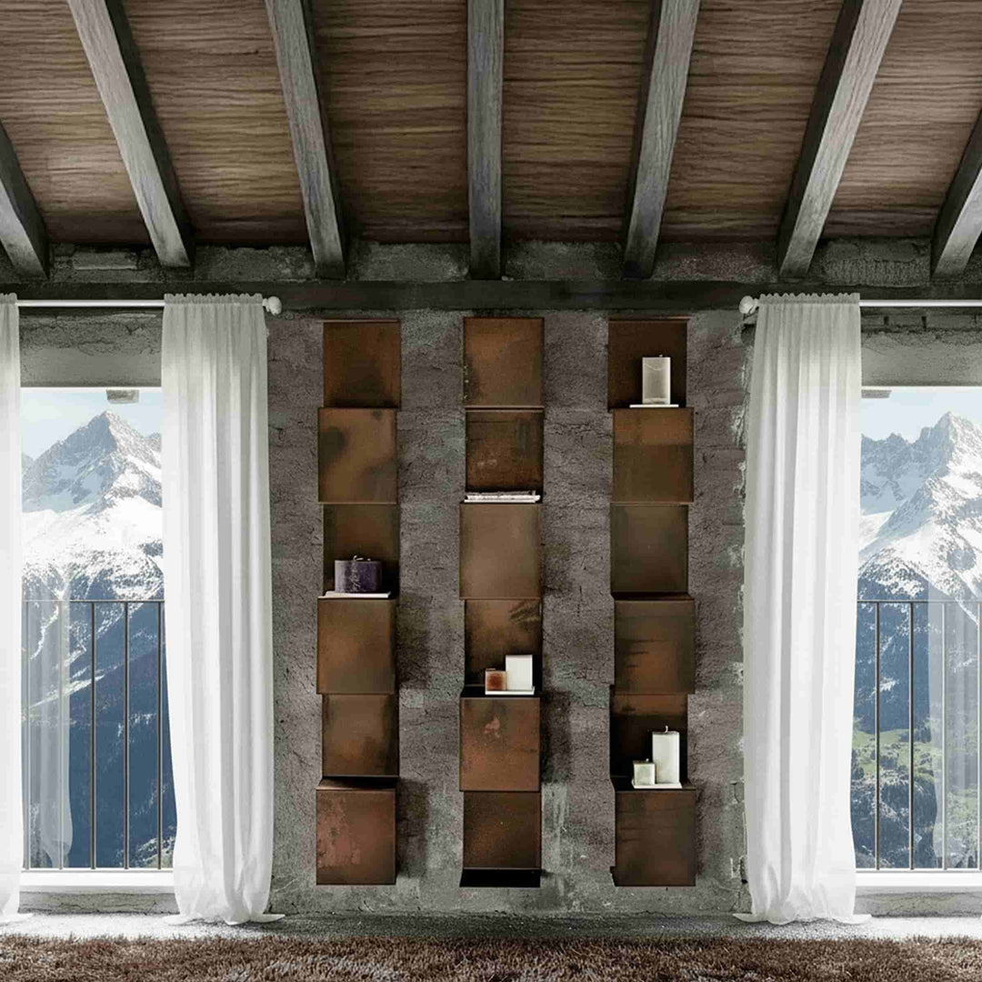 Corten Steel Bookcase SEGMENTO CORTEN 180 by C. Cangia and G. Mazzardi_03
