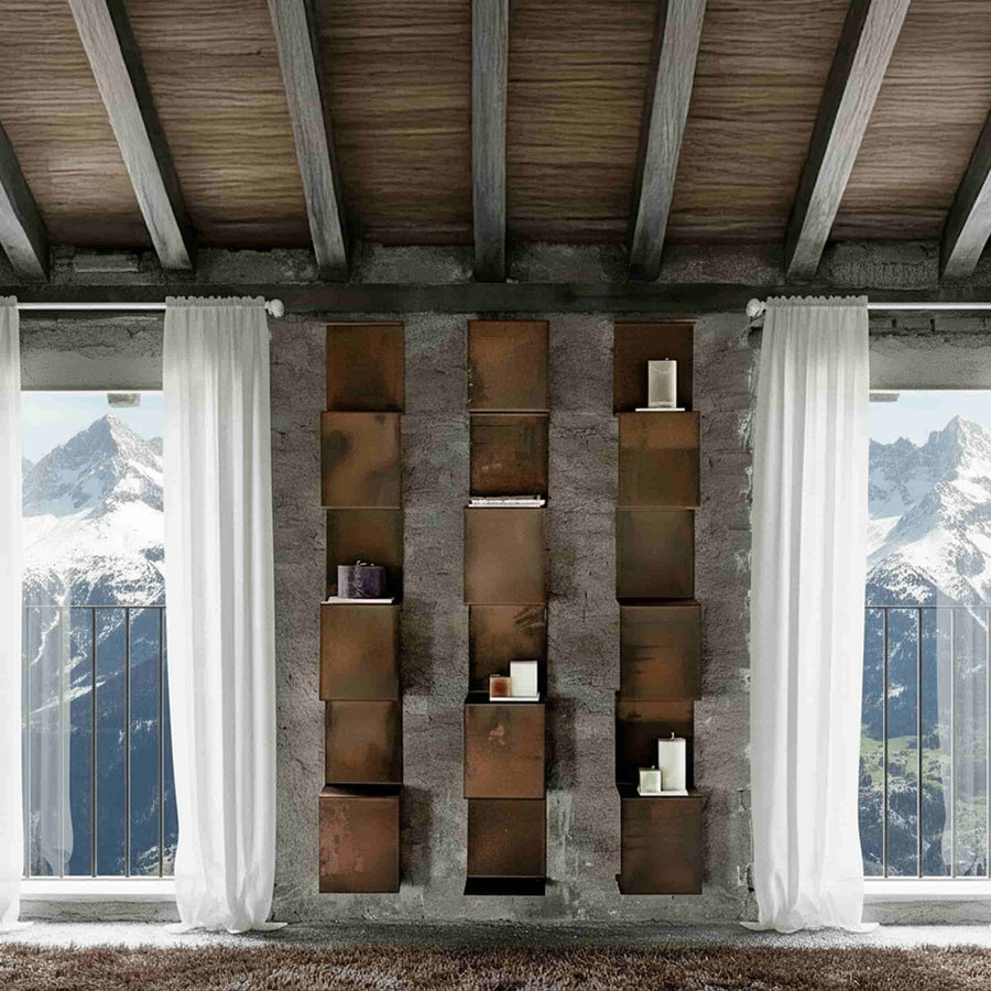 Corten Steel Bookcase SEGMENTO CORTEN 180 by C. Cangia and G. Mazzardi_03
