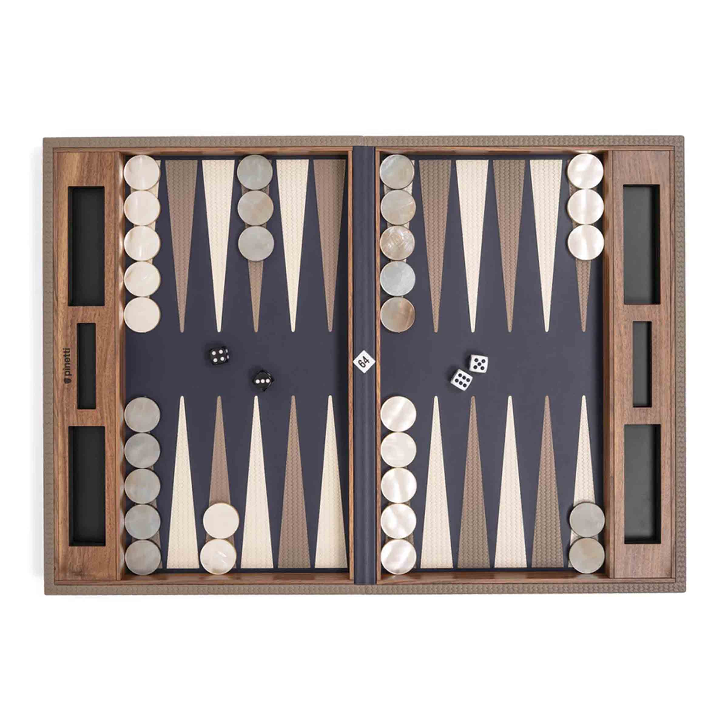 Wood Board Game BACKGAMMON SET By Pinetti - Design Italy