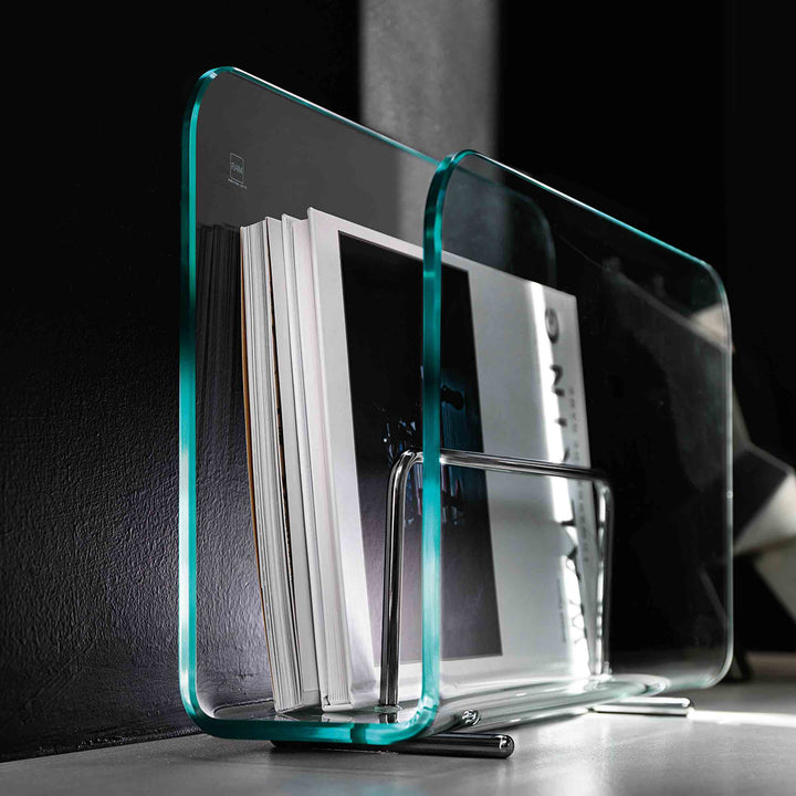 Glass Magazine Racks VOGUE by Roberto Paoli for FIAM 0112