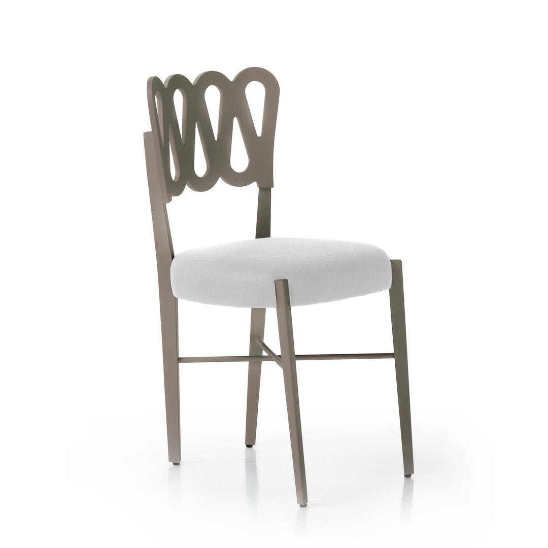 Taupe Stained Beech Wood Chair PONTI 969 Set of Four by Gio Ponti for BBB Italia