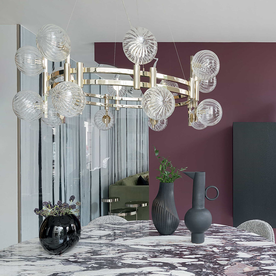 Lámpara de araña redonda TRIS de Massimiliano Raggi para Sicis