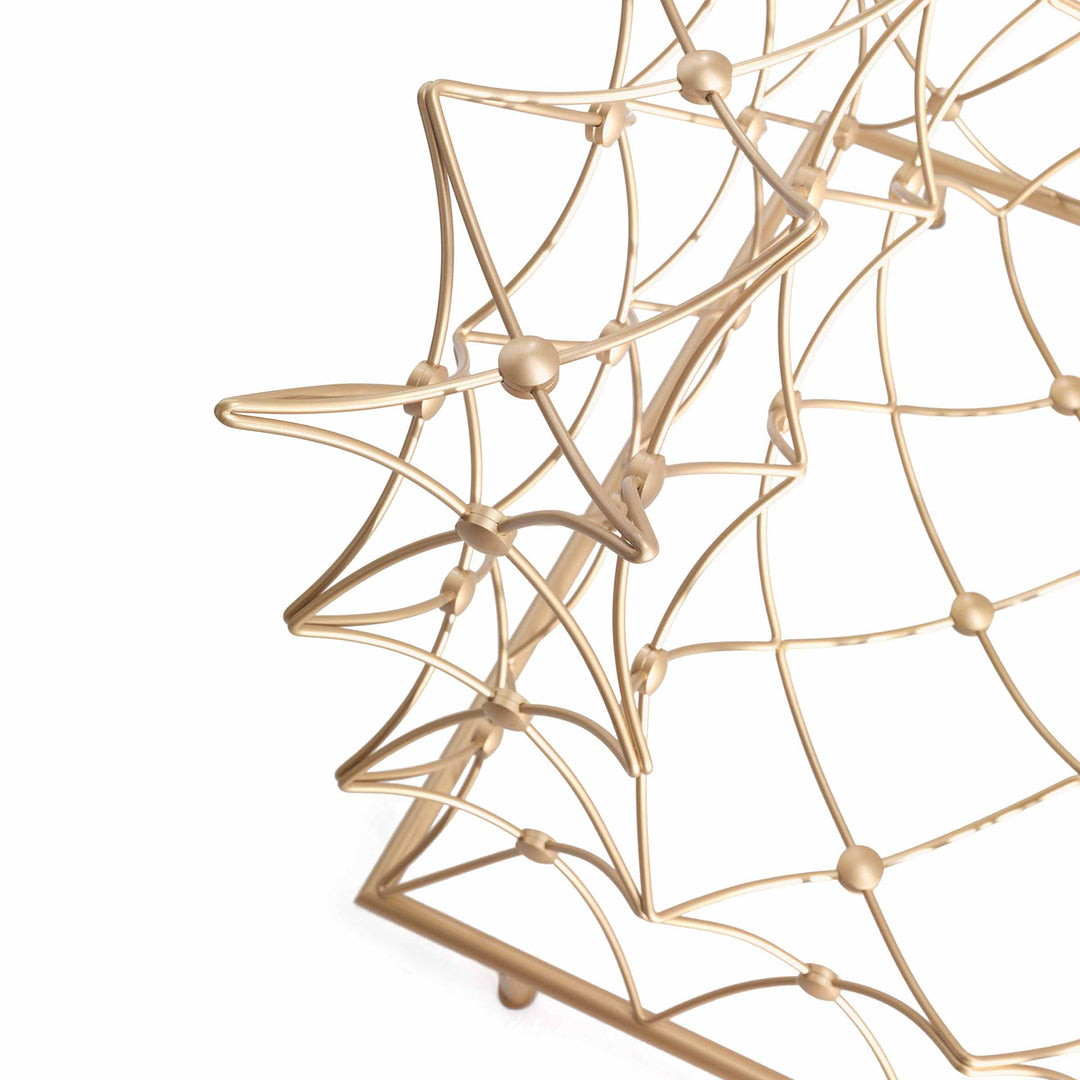 Two-Seater Wire Sofa Gold ORAURO by Emanuele Magini - Limited Edition 03