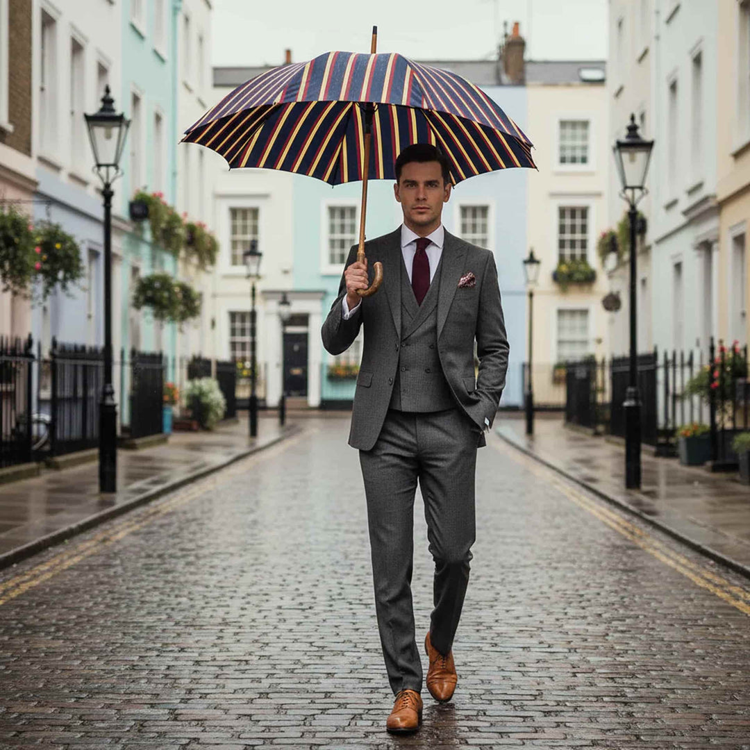 Umbrella ALFRED with Ash Wood Handle Pasotti