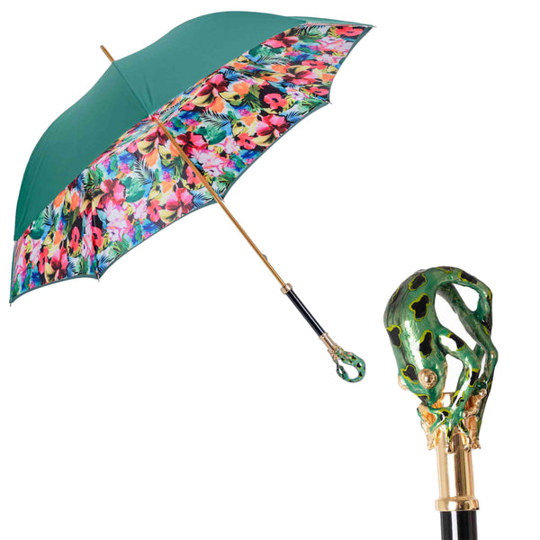 Umbrella-FROG-Enameled-Brass-