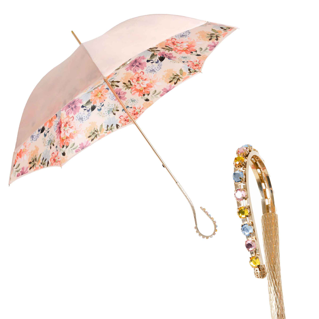 Umbrella GIOIELLO ROSA with Jewelled Handle by Pasotti 01