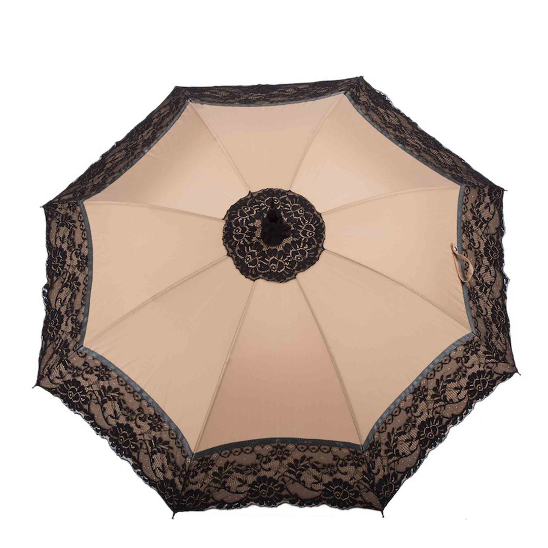 Umbrella LACE PARASOL with Leather Handle by Pasotti 03