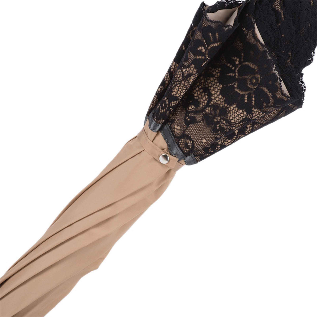 Umbrella LACE PARASOL with Leather Handle by Pasotti 05