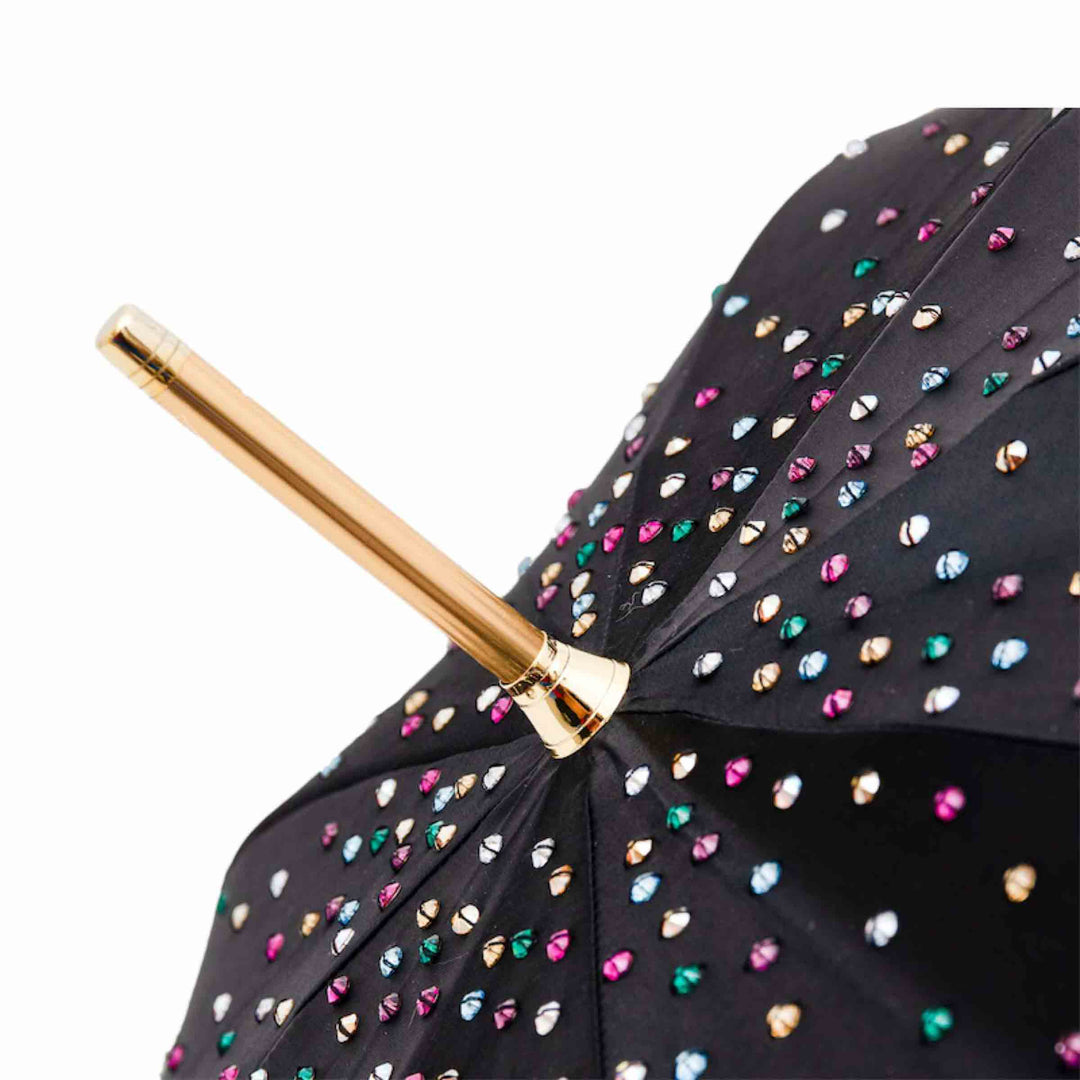 Umbrella PIETRE SWAROVSKI® with Brass and Swarovski® Crystal Handle by Pasotti 05