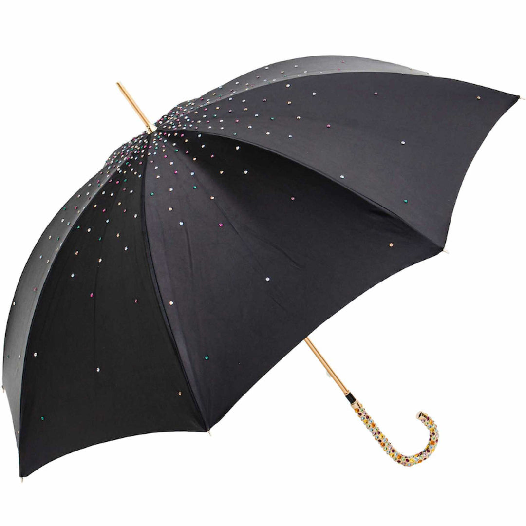 Umbrella PIETRE SWAROVSKI® with Brass and Swarovski® Crystal Handle by Pasotti 09