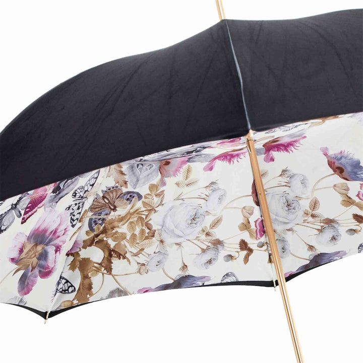 Umbrella PURPLE BUTTERFLY with Brass and Swarovski® Crystal Handle by Pasotti 07