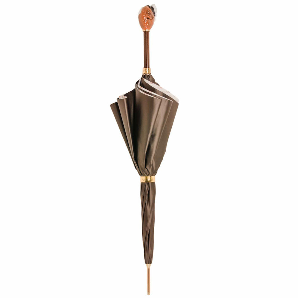 Umbrella SAN BERNARDO with Enameled Brass Handle by Pasotti 02