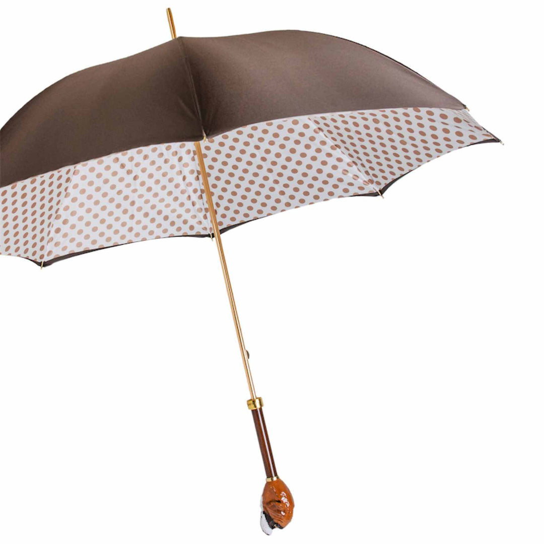 Umbrella SAN BERNARDO with Enameled Brass Handle by Pasotti 09