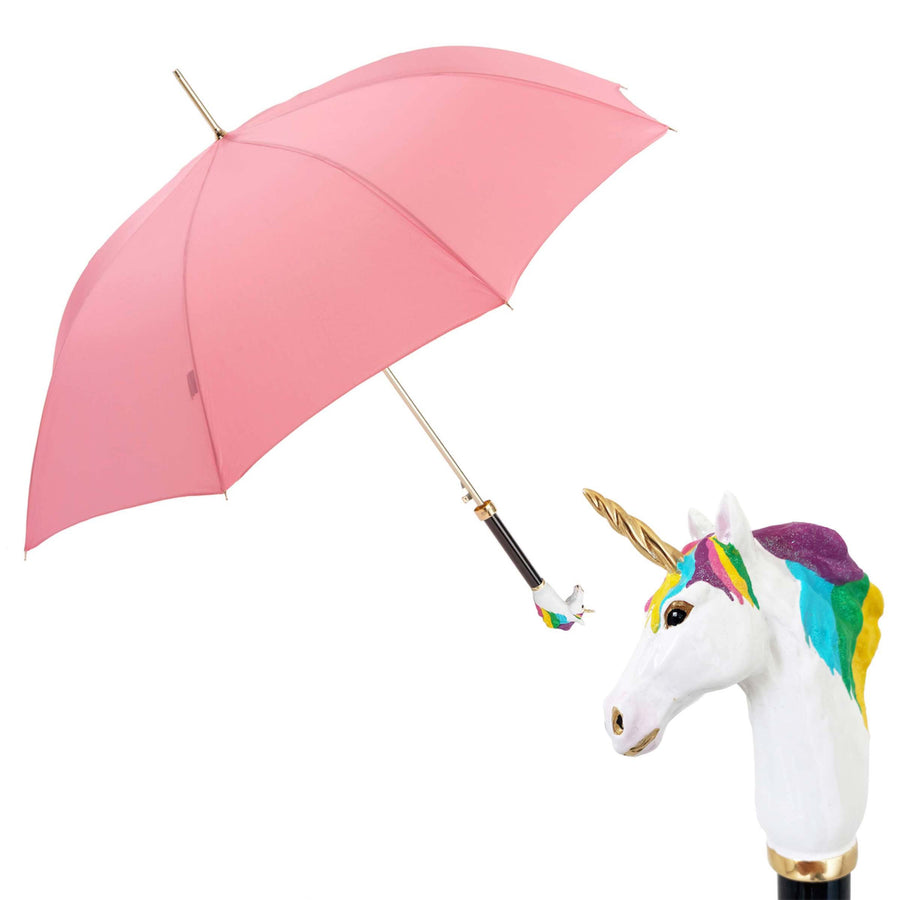 Umbrella UNICORN with Enameled Brass Handle by Pasotti 01