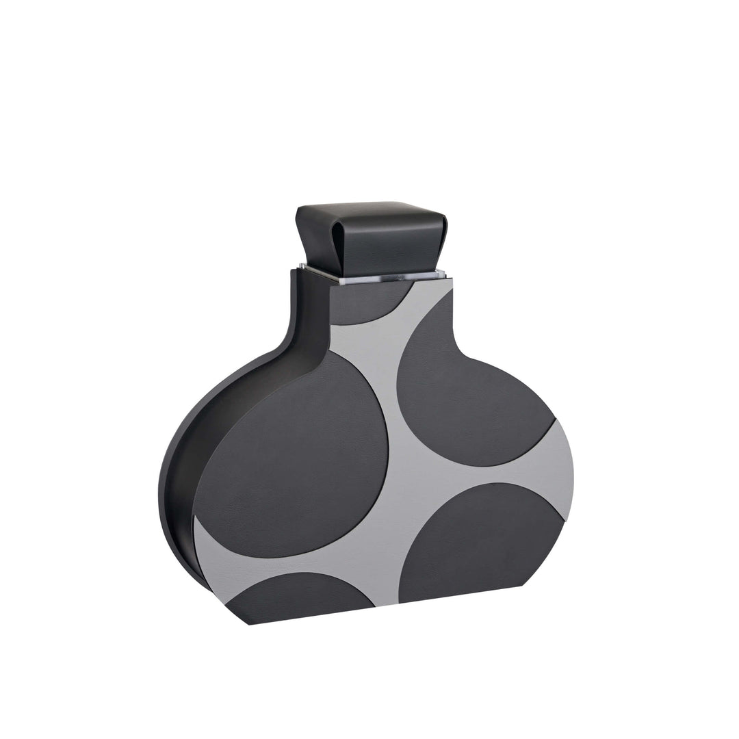 Leder-Dekorationsobjekt VASE OTTO GRAPHIC von Gianpaolo Venier für ADJ STYLE