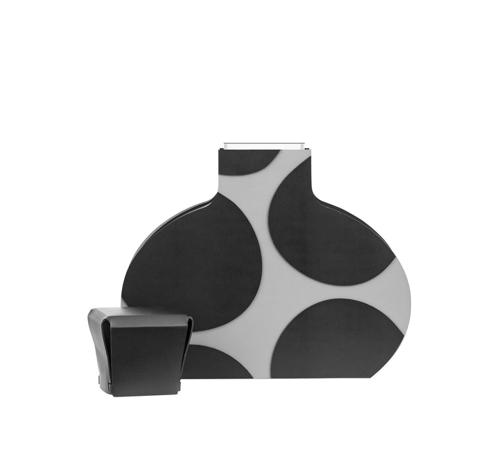 Leder-Dekorationsobjekt VASE OTTO GRAPHIC von Gianpaolo Venier für ADJ STYLE