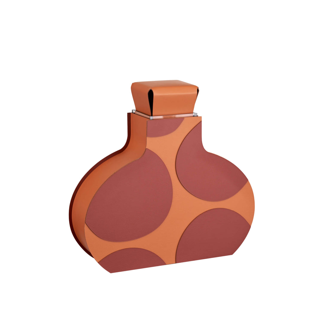 Leder-Dekorationsobjekt VASE OTTO GRAPHIC von Gianpaolo Venier für ADJ STYLE