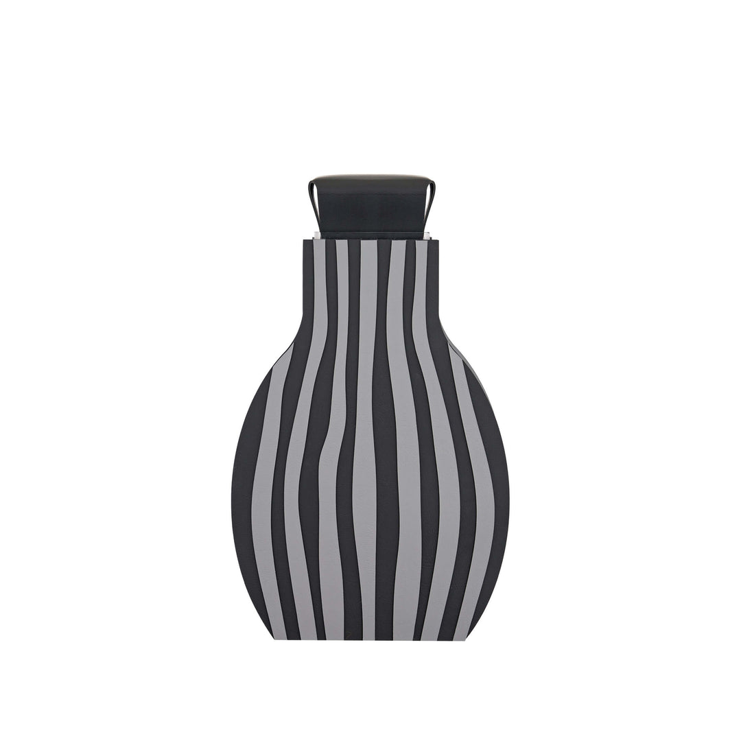 Leder-Dekorationsobjekt VASE OTTO GRAPHIC von Gianpaolo Venier für ADJ STYLE