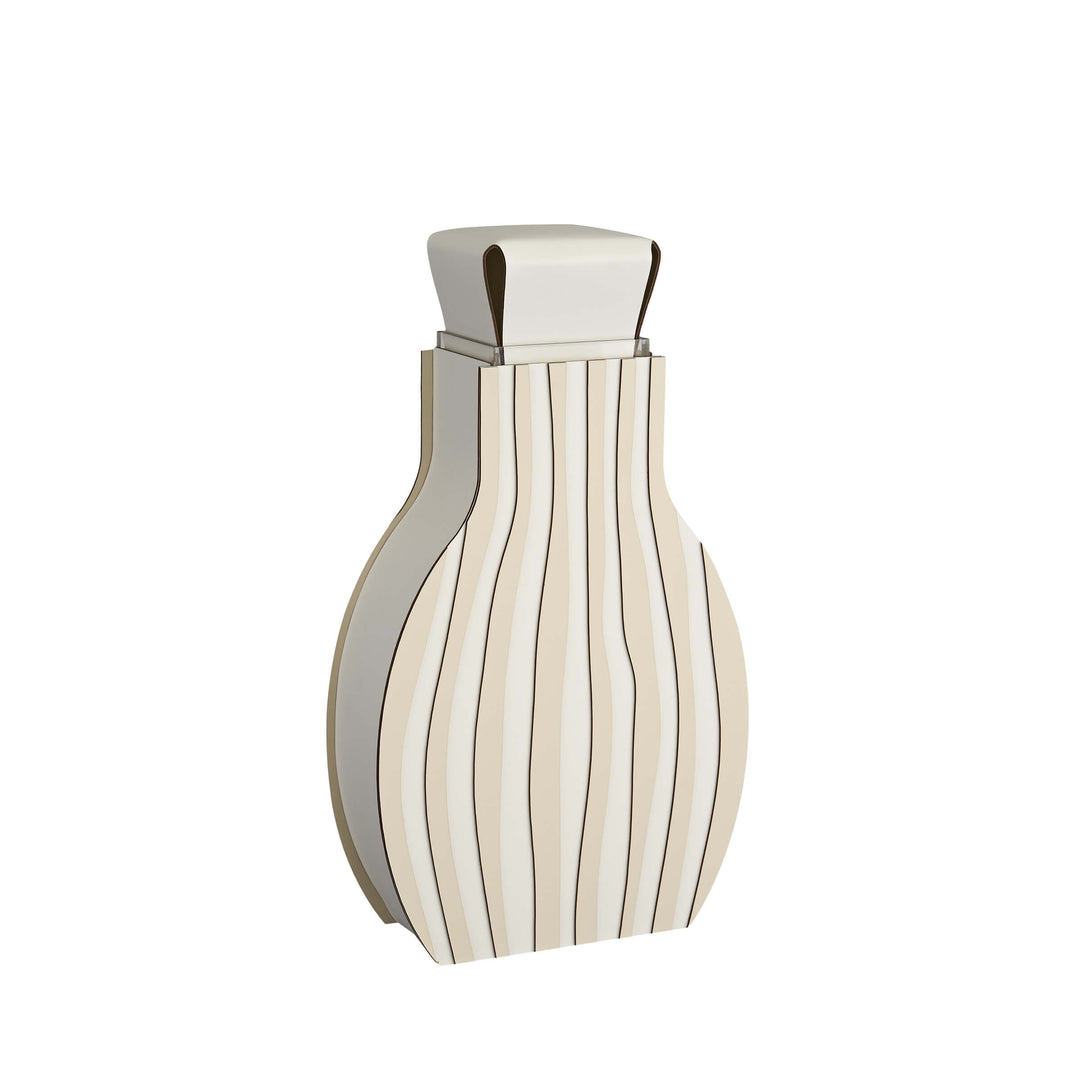 Leder-Dekorationsobjekt VASE OTTO GRAPHIC von Gianpaolo Venier für ADJ STYLE