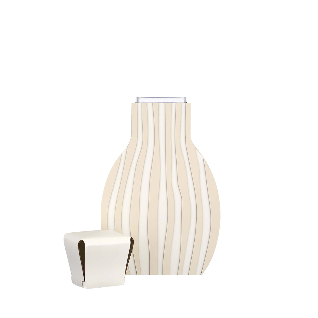 Leder-Dekorationsobjekt VASE OTTO GRAPHIC von Gianpaolo Venier für ADJ STYLE