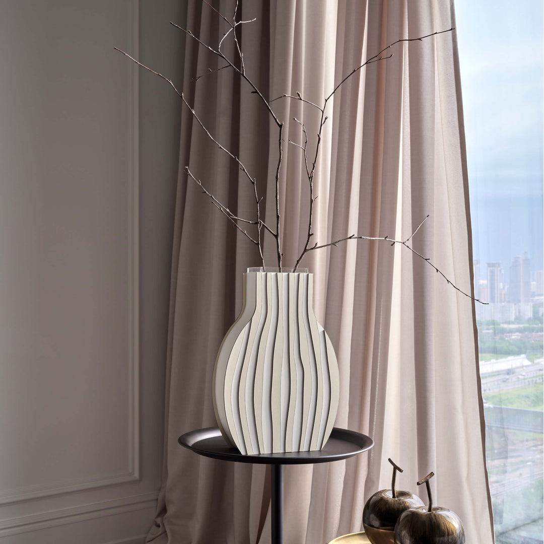 Leder-Dekorationsobjekt VASE OTTO GRAPHIC von Gianpaolo Venier für ADJ STYLE