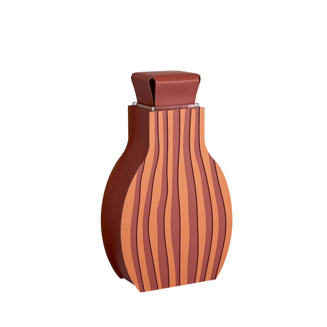 Leder-Dekorationsobjekt VASE OTTO GRAPHIC von Gianpaolo Venier für ADJ STYLE