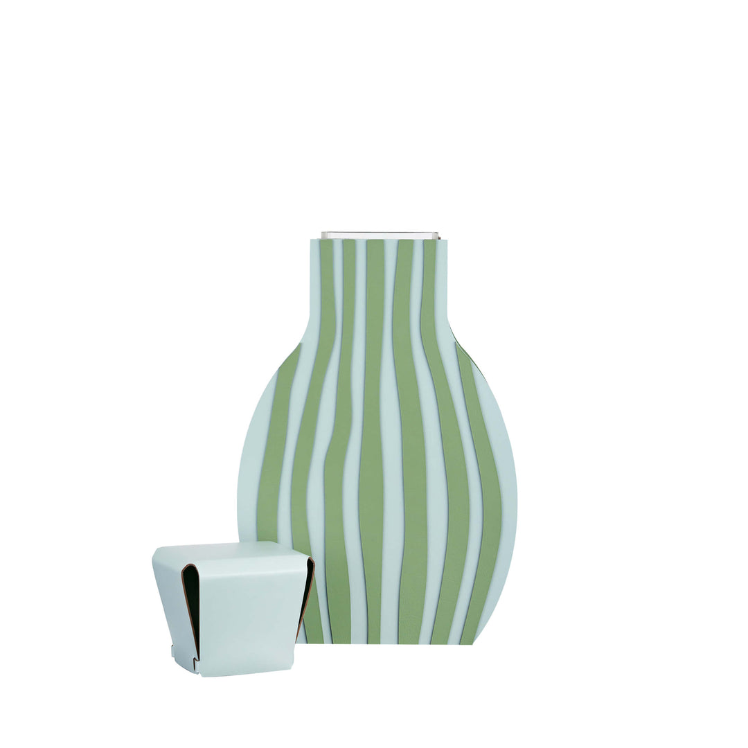 Leder-Dekorationsobjekt VASE OTTO GRAPHIC von Gianpaolo Venier für ADJ STYLE