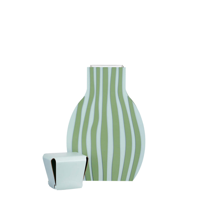 Leder-Dekorationsobjekt VASE OTTO GRAPHIC von Gianpaolo Venier für ADJ STYLE