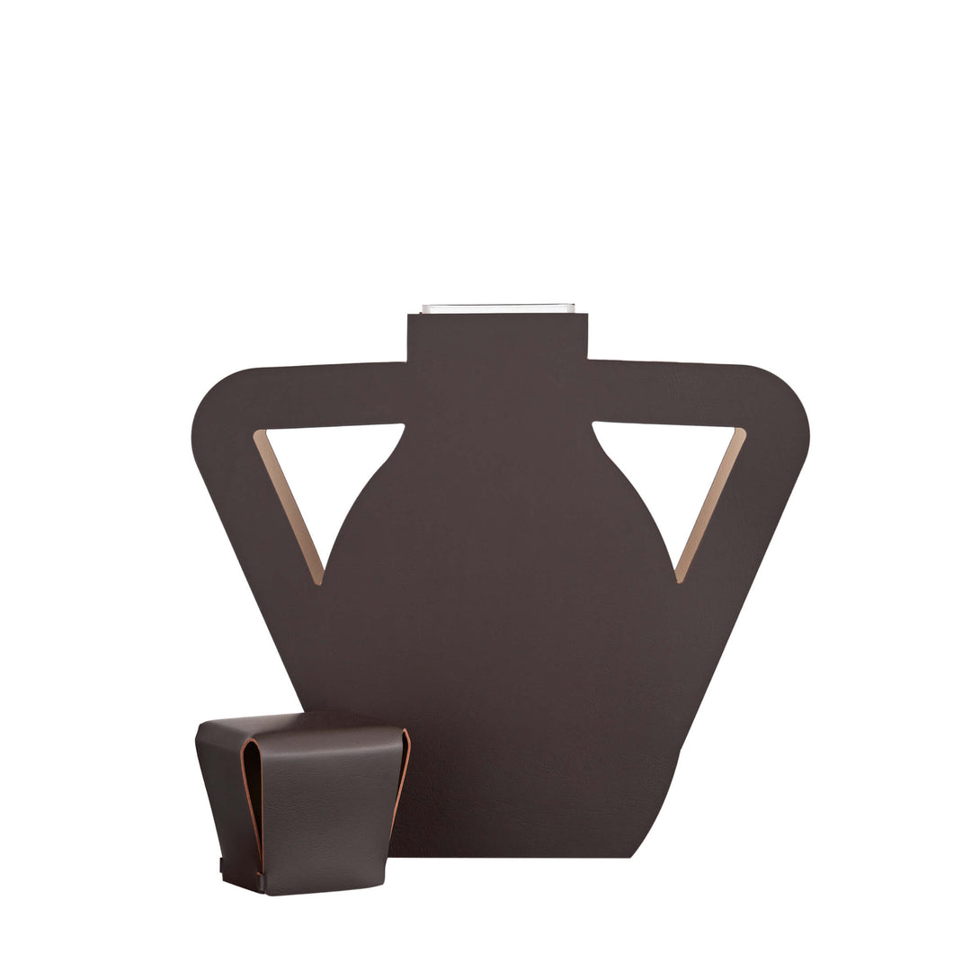 Objet décoratif en cuir VASE OTTO par Gianpaolo Venier pour ADJ STYLE