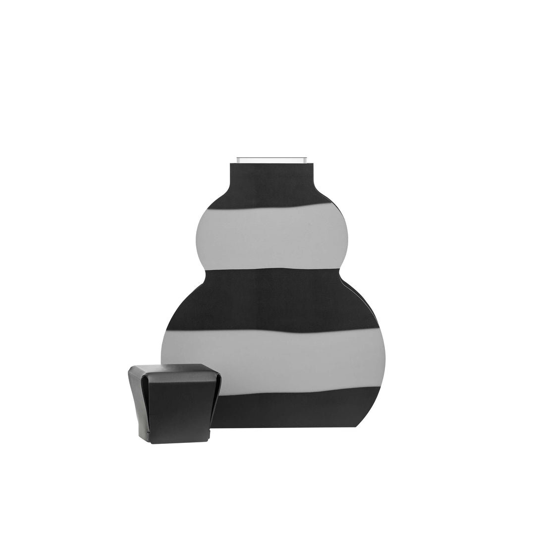 Leder-Dekorationsobjekt VASE OTTO GRAPHIC von Gianpaolo Venier für ADJ STYLE