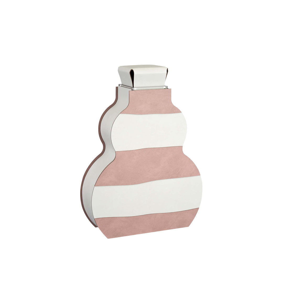 Leder-Dekorationsobjekt VASE OTTO GRAPHIC von Gianpaolo Venier für ADJ STYLE