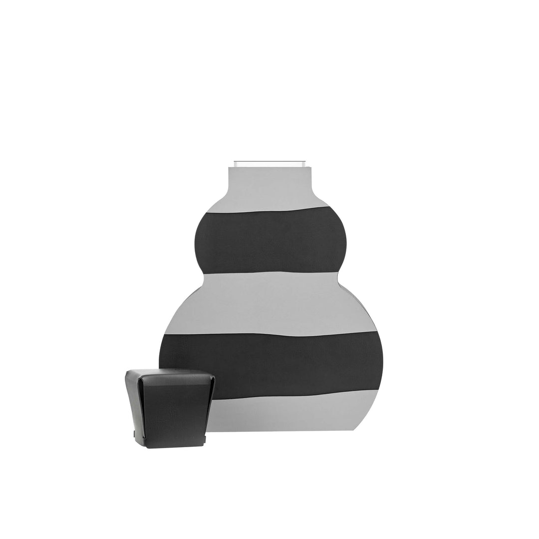 Leder-Dekorationsobjekt VASE OTTO GRAPHIC von Gianpaolo Venier für ADJ STYLE