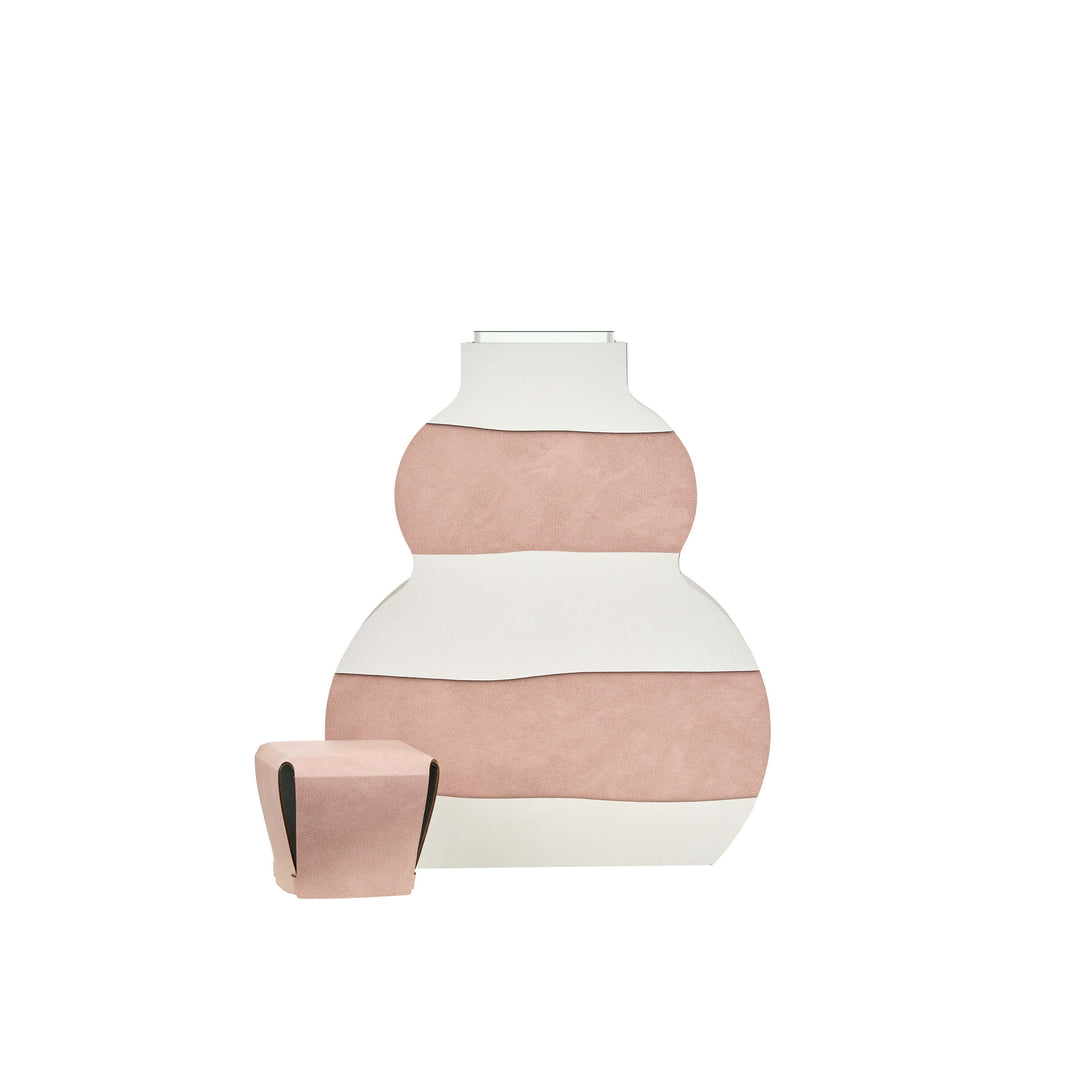 Leder-Dekorationsobjekt VASE OTTO GRAPHIC von Gianpaolo Venier für ADJ STYLE