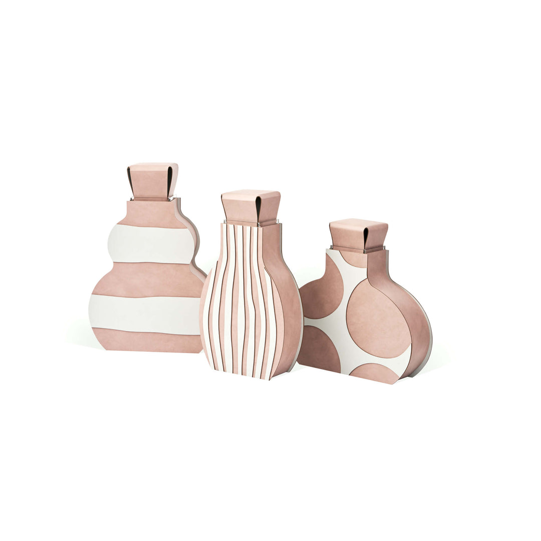 Leder-Dekorationsobjekt VASE OTTO GRAPHIC von Gianpaolo Venier für ADJ STYLE