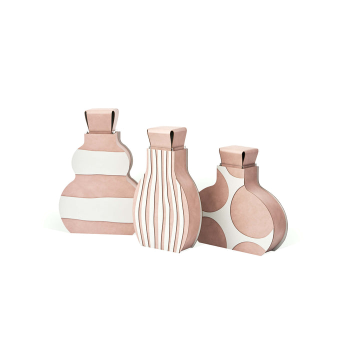 Leder-Dekorationsobjekt VASE OTTO GRAPHIC von Gianpaolo Venier für ADJ STYLE